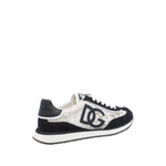 Dolce & Gabbana Sneakers White with black suede overlays and logo patch, lace-up fastening, and rubber sole.