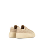 Hogan Pre Sneakers Hogan H-Stripes in beige front lace-up design with logo-embroidered tongue and branded insole. Leather material.