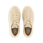 Top view of beige Hogan Pre Sneakers Hogan H-Stripes with lace-up fastening and logo-embroidered tongue.