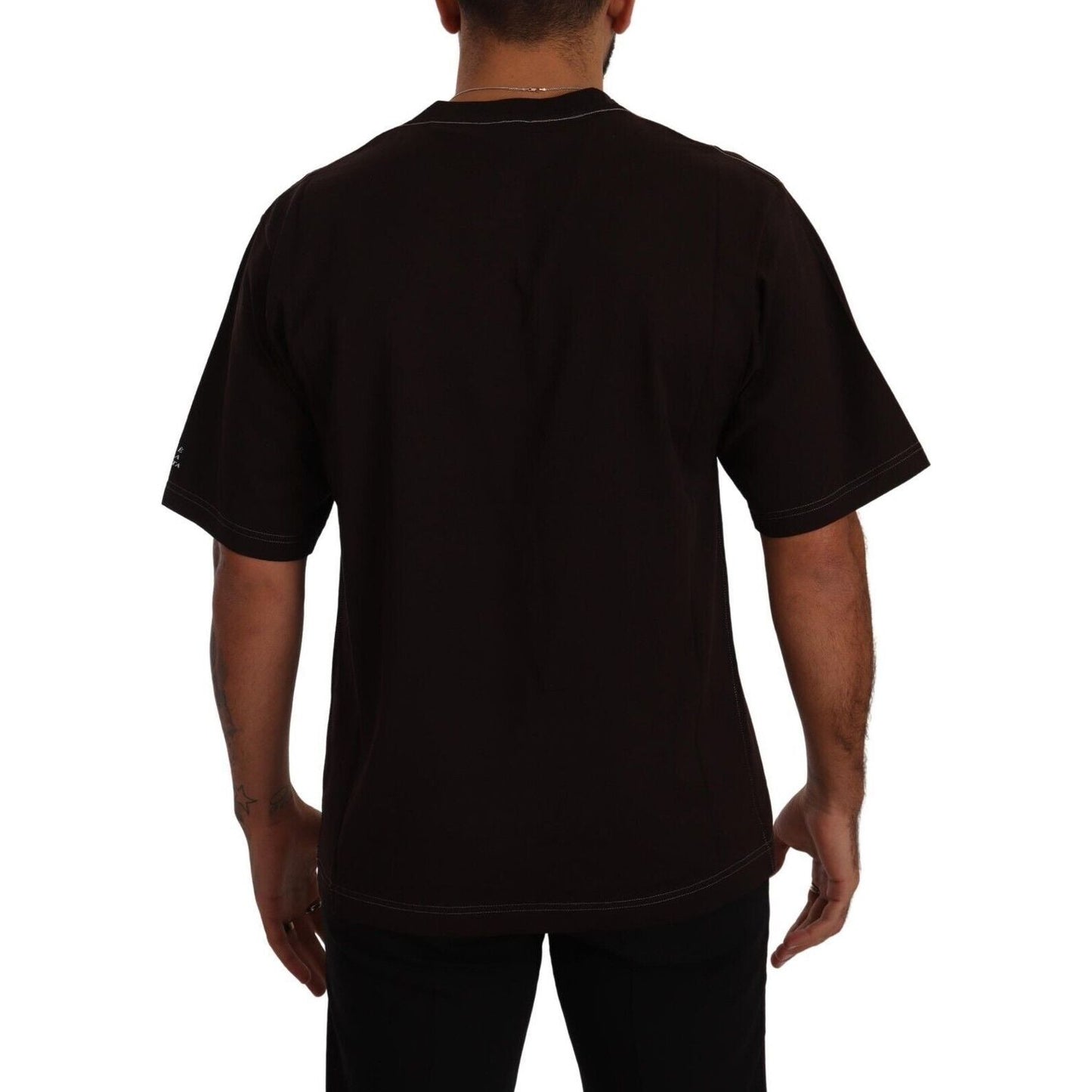 Dolce & Gabbana Bordeaux Cotton L-Amore Print Crewneck T-shirt TSH7490 - S