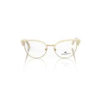 Frankie Morello White Metallic Fibre Glasses Frame