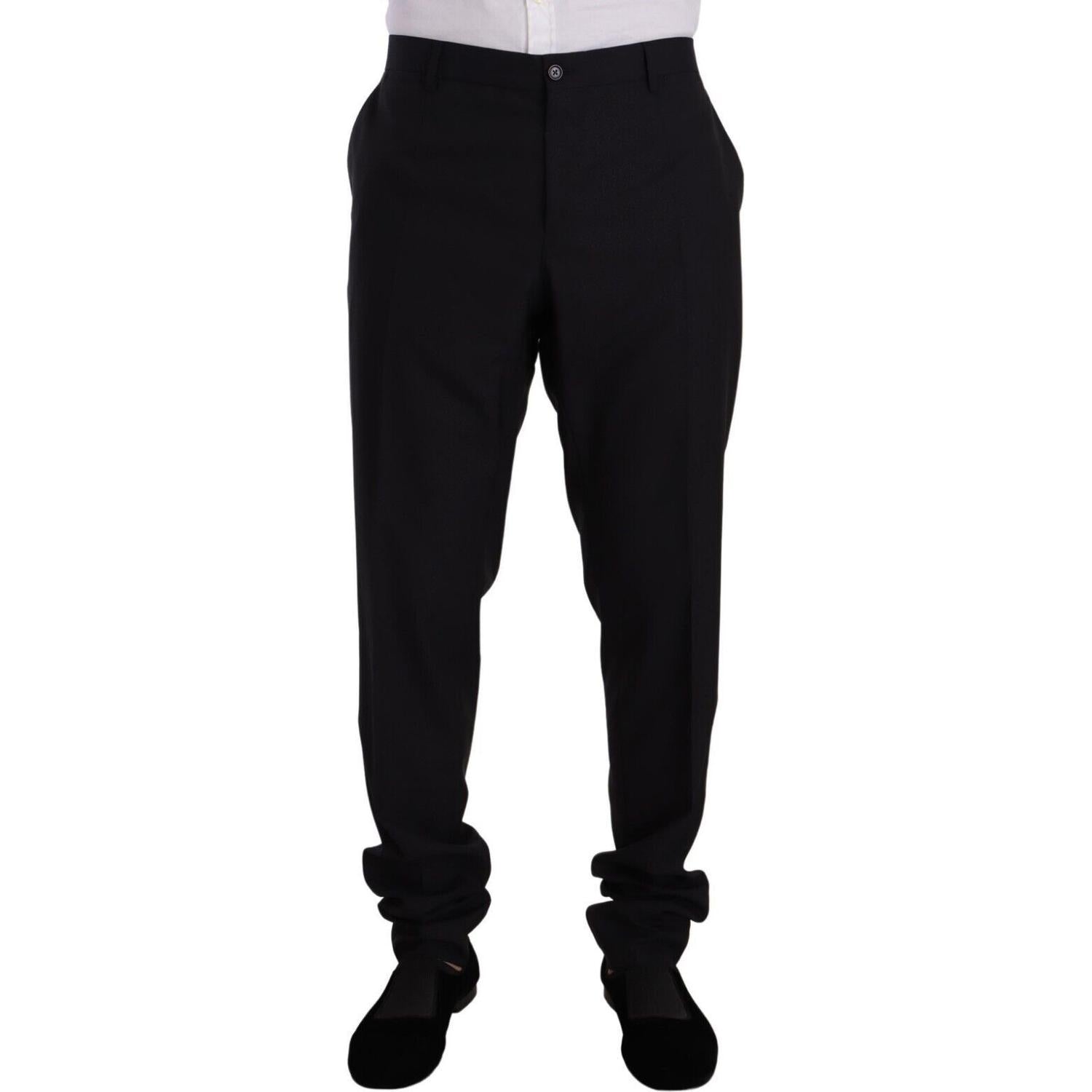 Dolce & Gabbana Blue GOLD Wool Single Breasted 2 Piece Suit