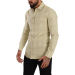 Dolce & Gabbana Yellow SICILIA Cotton Casual Slim Fit Shirt TSH7693 - 39
