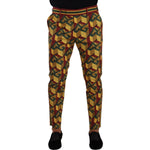 Dolce & Gabbana Multicolor Logo Mania Cotton Tapered Trouser Pants PAN72734- 48