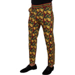 Dolce & Gabbana Multicolor Logo Mania Cotton Tapered Trouser Pants PAN72734- 48