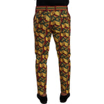 Dolce & Gabbana Multicolor Logo Mania Cotton Tapered Trouser Pants PAN72734- 48