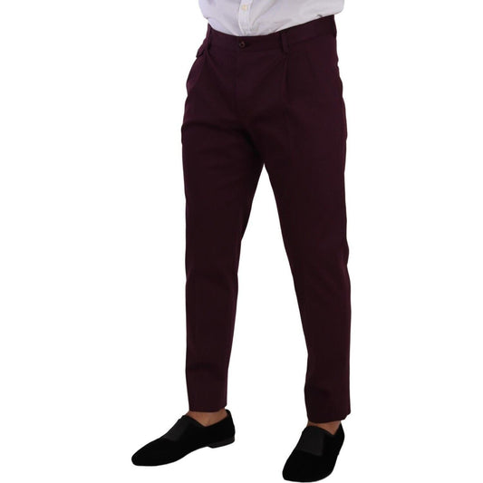 Dolce & Gabbana Purple Cotton Tapered Chinos Dress Pants PAN72764 - 48