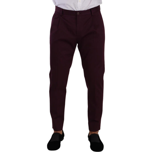 Dolce & Gabbana Purple Cotton Tapered Chinos Dress Pants PAN72764 - 48