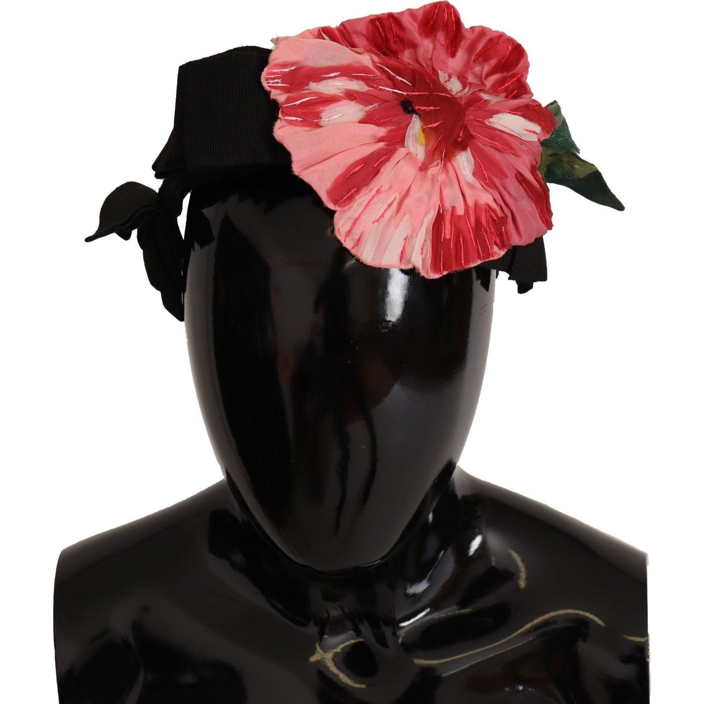 Dolce & Gabbana Black Silk White Hair Parrucchiera Diadem Headband