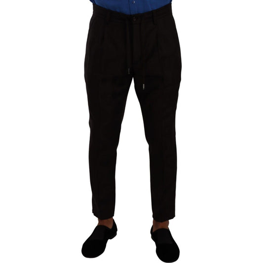 Dolce & Gabbana Bordeaux Wool Men Skinny Trouser Pants PAN72979 - 48