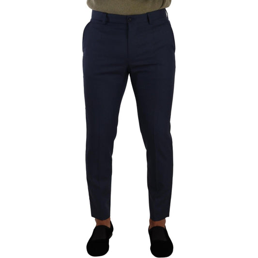 Dolce & Gabbana Dark Blue Wool Skinny Formal Dress Pants PAN72899 - 48