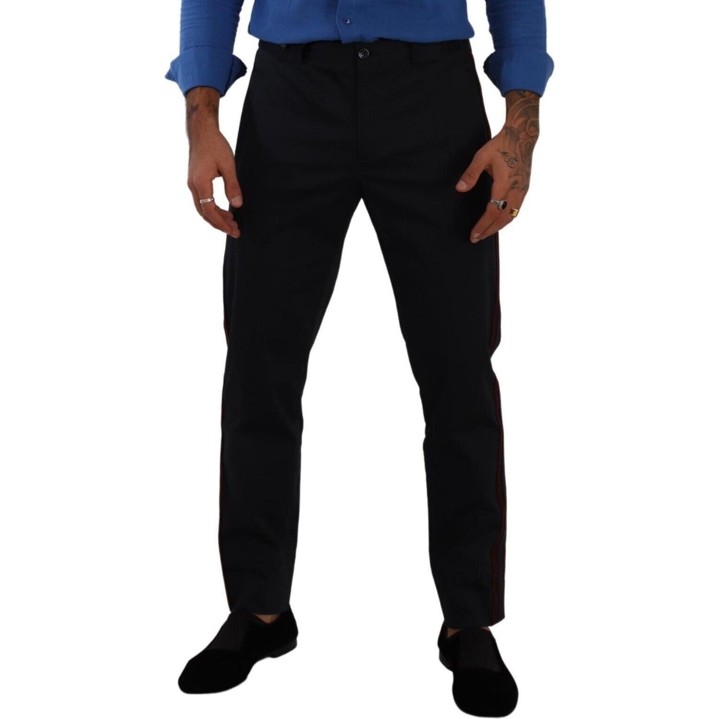 Dolce & Gabbana Blue Bordeaux Cotton Skinny Chino Pants PAN72945#1- 50