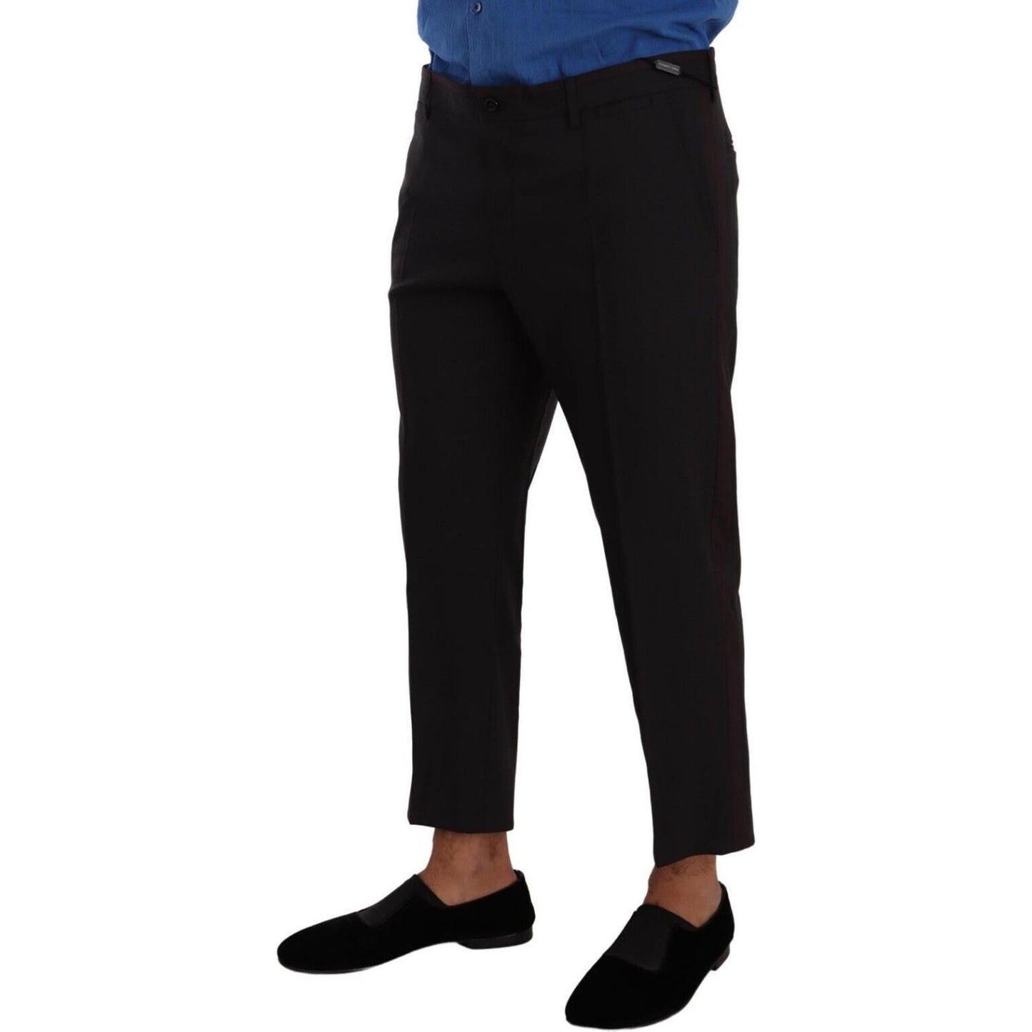 Dolce & Gabbana Gray Bordeaux Wool Trouser Dress Pants PAN72948#- 52