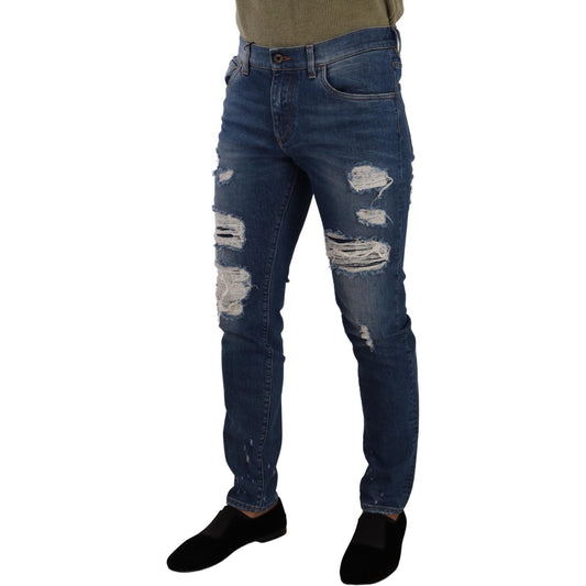 Dolce & Gabbana Blue Wash Cotton Stretch Slim Fit Denim Jeans PAN72882 -48