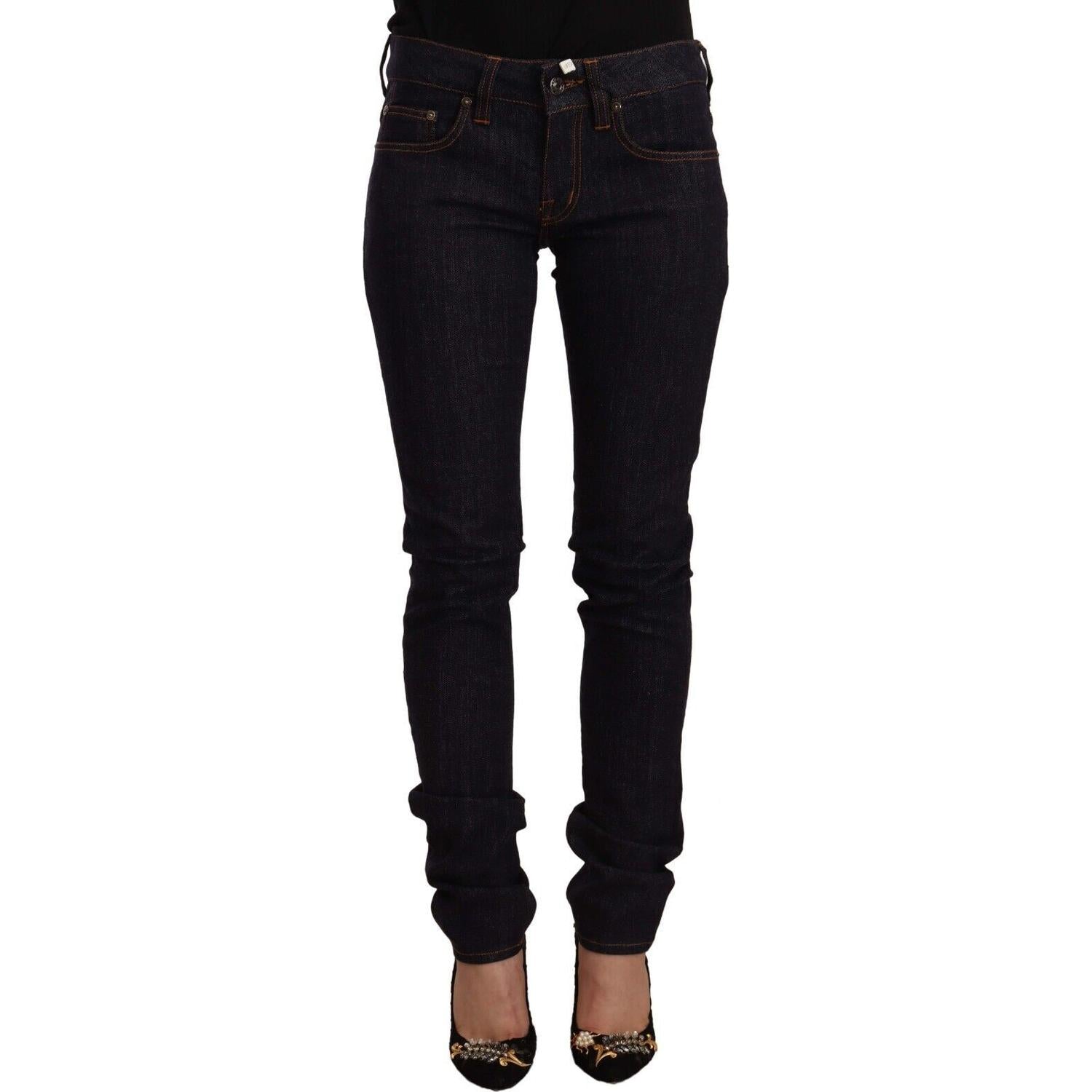 بنطلون جينز GF Ferre Chic باللون الأسود بقصة Slim Fit