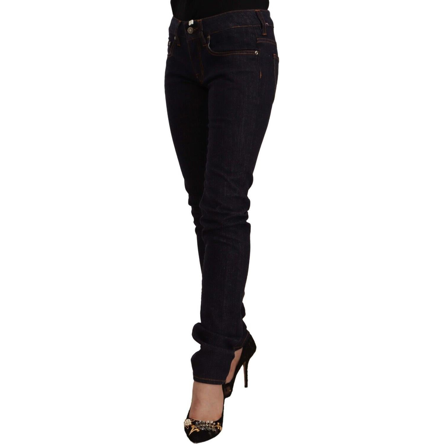 بنطلون جينز GF Ferre Chic باللون الأسود بقصة Slim Fit