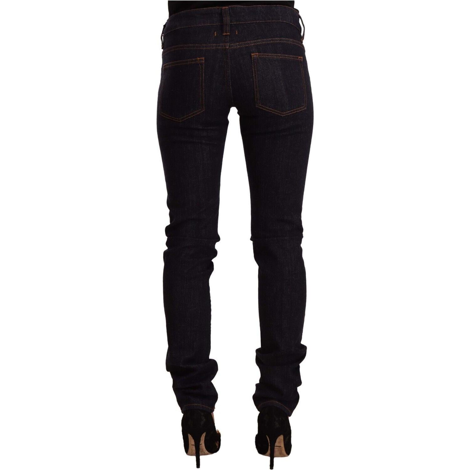 بنطلون جينز GF Ferre Chic باللون الأسود بقصة Slim Fit
