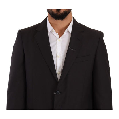 Domenico Tagliente Gray Polyester Single Breasted Formal Suit