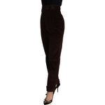 Dolce & Gabbana Bordeaux Corduroy Cotton Trouser Tapered Pants PAN72805- 40