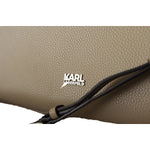 Karl Lagerfeld Enchanting Sage Green Leather Tote 8720092570404
