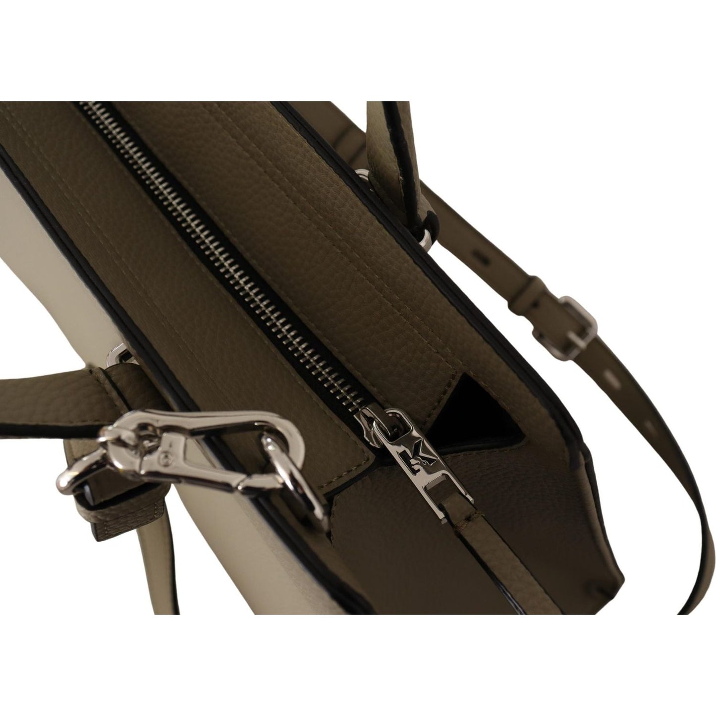 Karl Lagerfeld Enchanting Sage Green Leather Tote 8720092570404