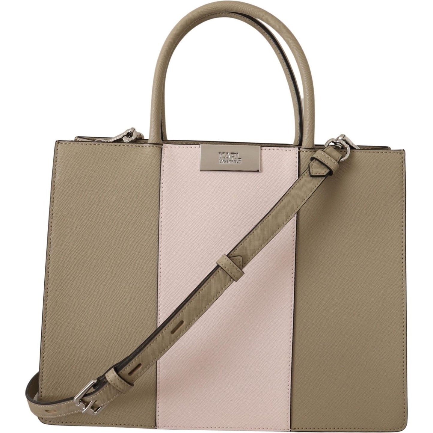 Karl Lagerfeld Elegant Sage Green Tote Shoulder Bag 8720092570367