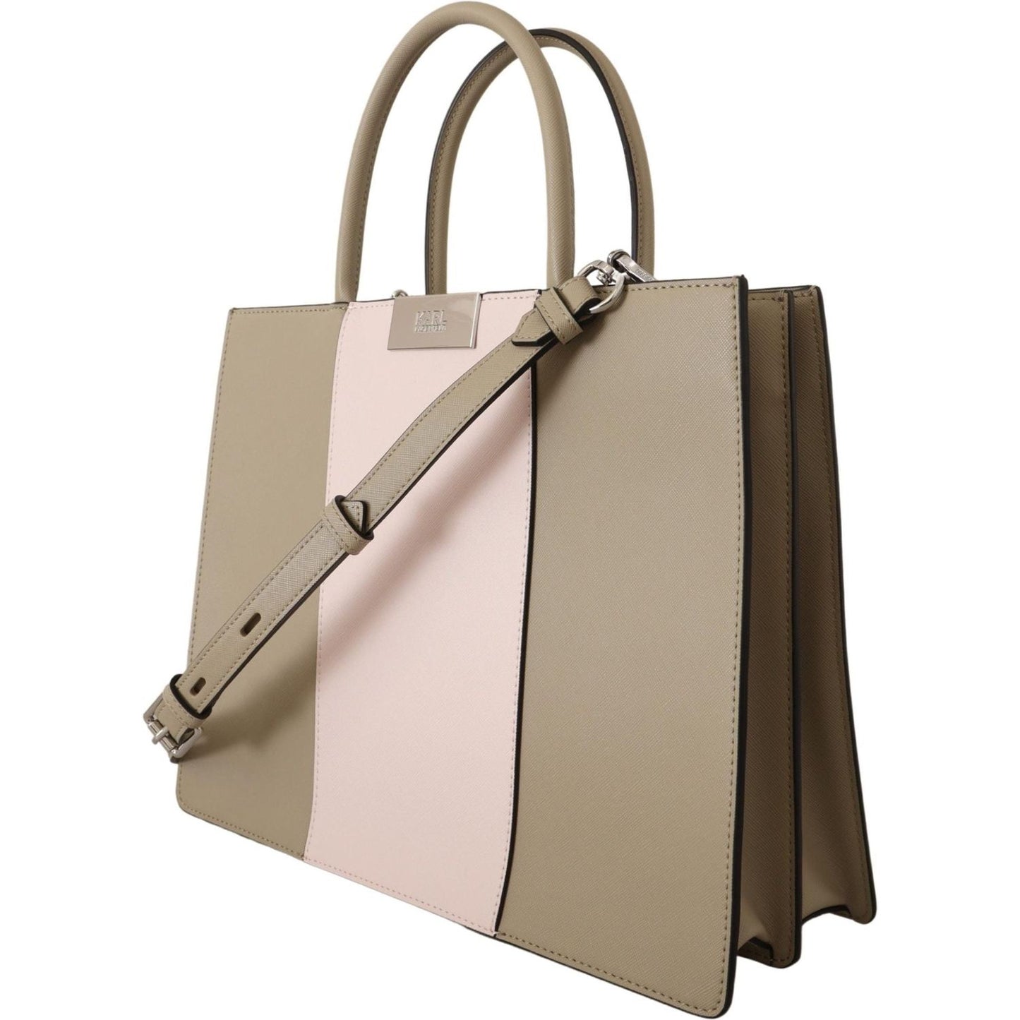 Karl Lagerfeld Elegant Sage Green Tote Shoulder Bag 8720092570367
