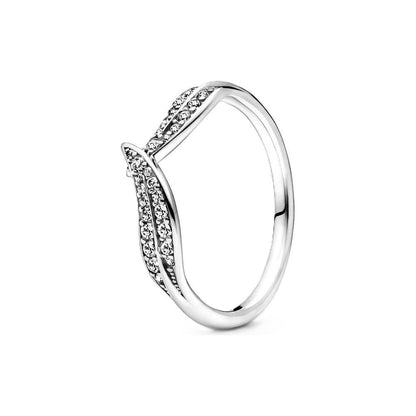 PANDORA JEWELS Mod. LEAF PAVE - RING - Size 52 Ring