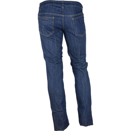 Cavalli Class Elegant Dark Blue Denim Essentials CA1998150-IT48-M-1-FBB-18