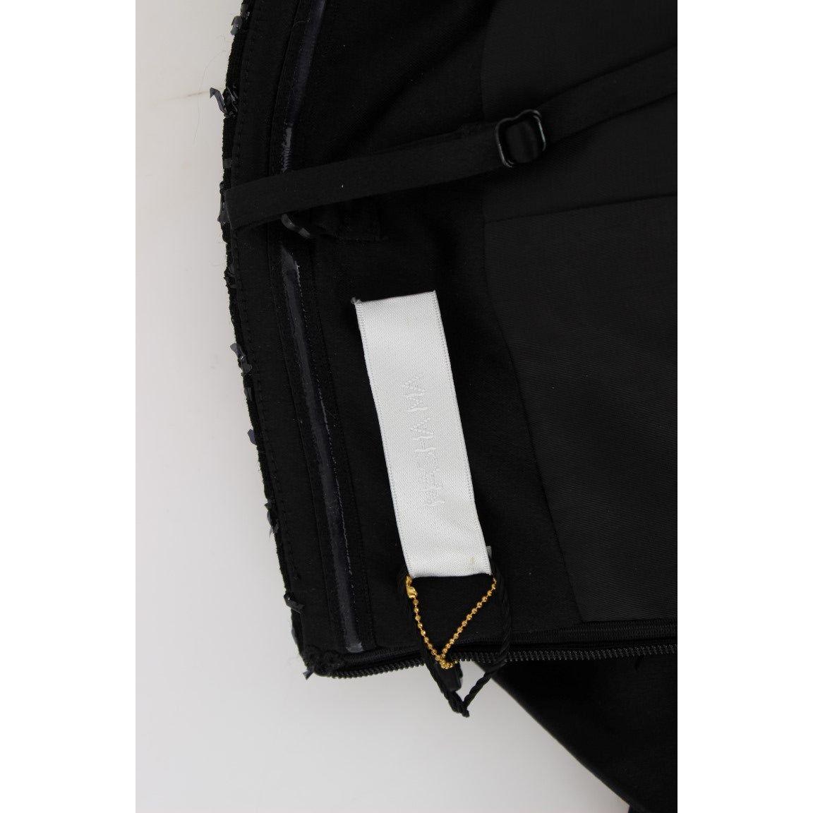 فستان ماشا ما الأنيق بدون حمالات باللون الأسود