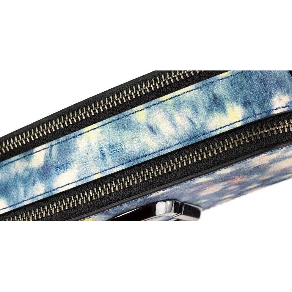 حقيبة مارك جاكوبس سناب شوت - حقيبة كتف جلدية مطبوعة باللون الأزرق المائي