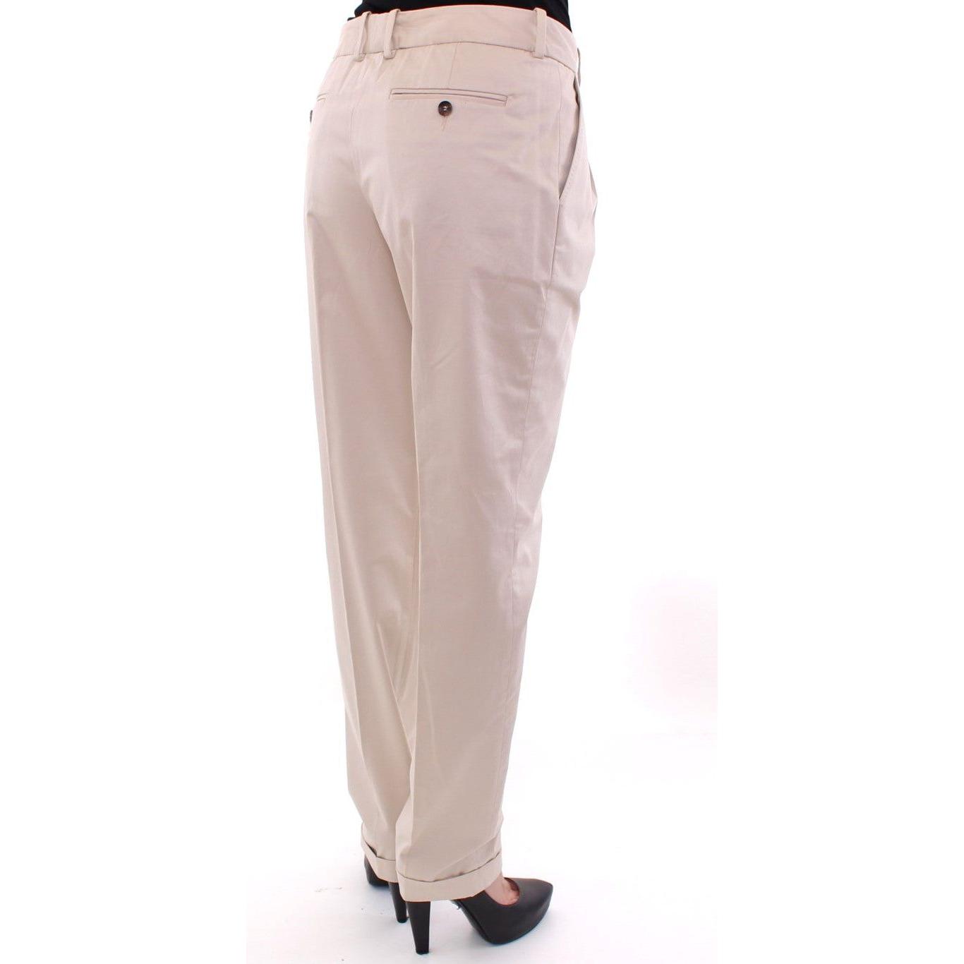 Dolce & Gabbana Beige Cotton Chinos Pants Jeans & Pants