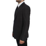 Dolce & Gabbana Gray Slim Fit Linen Blazer Jacket GTT10108-4