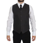Dolce & Gabbana Gray Slim Fit Linen Blazer Jacket GTT10108-4