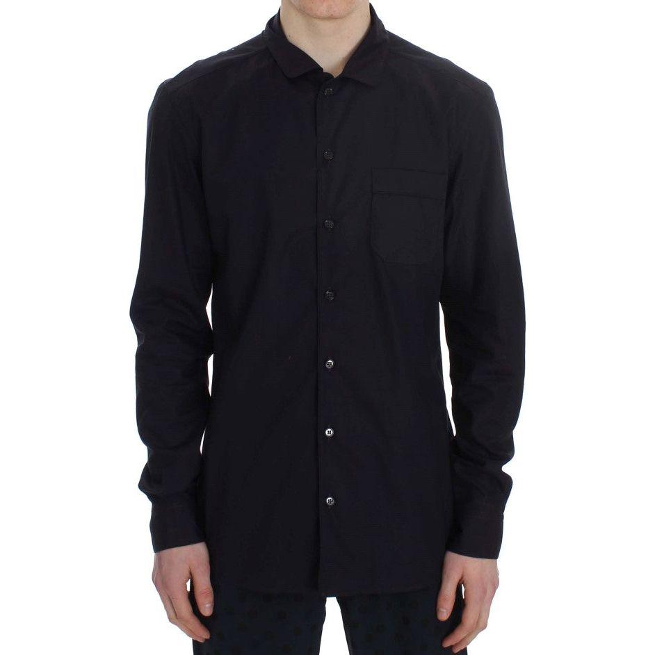 Dolce & Gabbana Purple Striped Cotton Pajama Lounge Shirt SIG30006-4