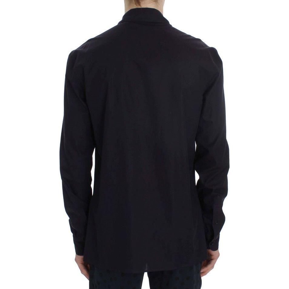 Dolce & Gabbana Purple Striped Cotton Pajama Lounge Shirt SIG30006-4