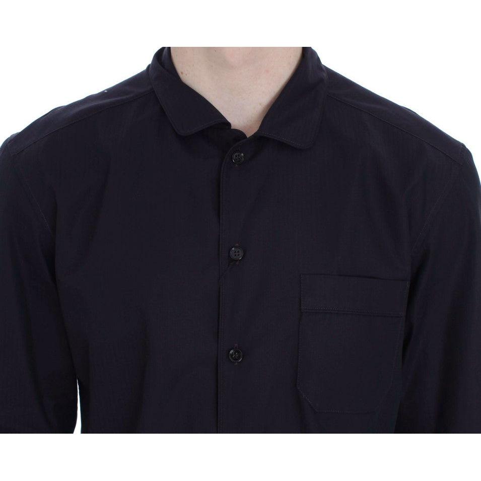 Dolce & Gabbana Purple Striped Cotton Pajama Lounge Shirt SIG30006-4
