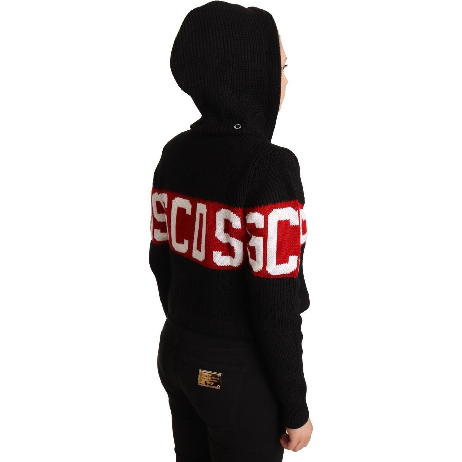 时尚黑色羊绒开衫夹克