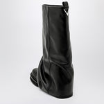 The Attico Combat Robin black leather boot