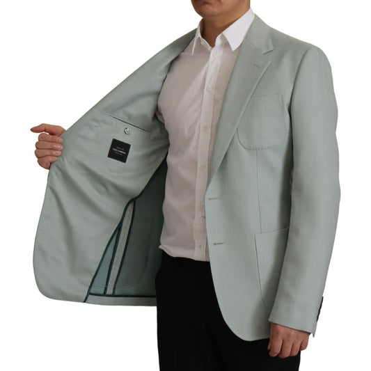 Dolce & Gabbana Light Green Cashmere Silk Blazer JKT3396- 44