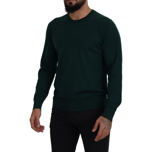 Dolce & Gabbana Green Cashmere Crewneck Pullover Sweater TSH7519- 44