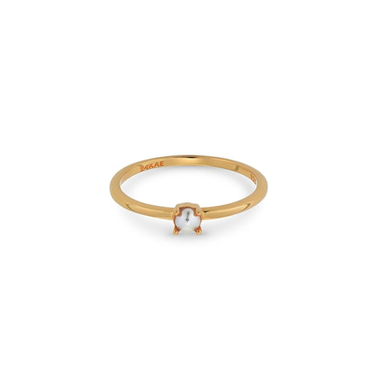24KAE JEWELS JEWELRY Mod. 12424Y/58 elegant gold ring with a solitaire design