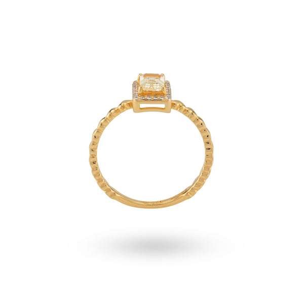 24KAE JEWELS JEWELRY Mod. 12472Y/52 gold ring with diamond