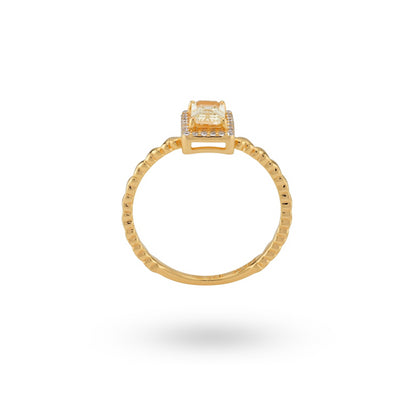 24KAE JEWELS JEWELRY Mod. 12472Y/52 gold ring with diamond