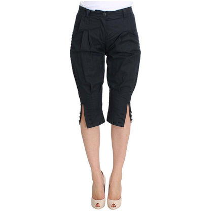 Ermanno Scervino Blue Cotton 3/4 Length Pants Jeans & Pants