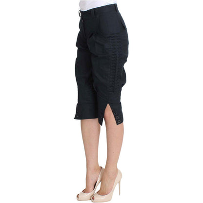 Ermanno Scervino Blue Cotton 3/4 Length Pants Jeans & Pants