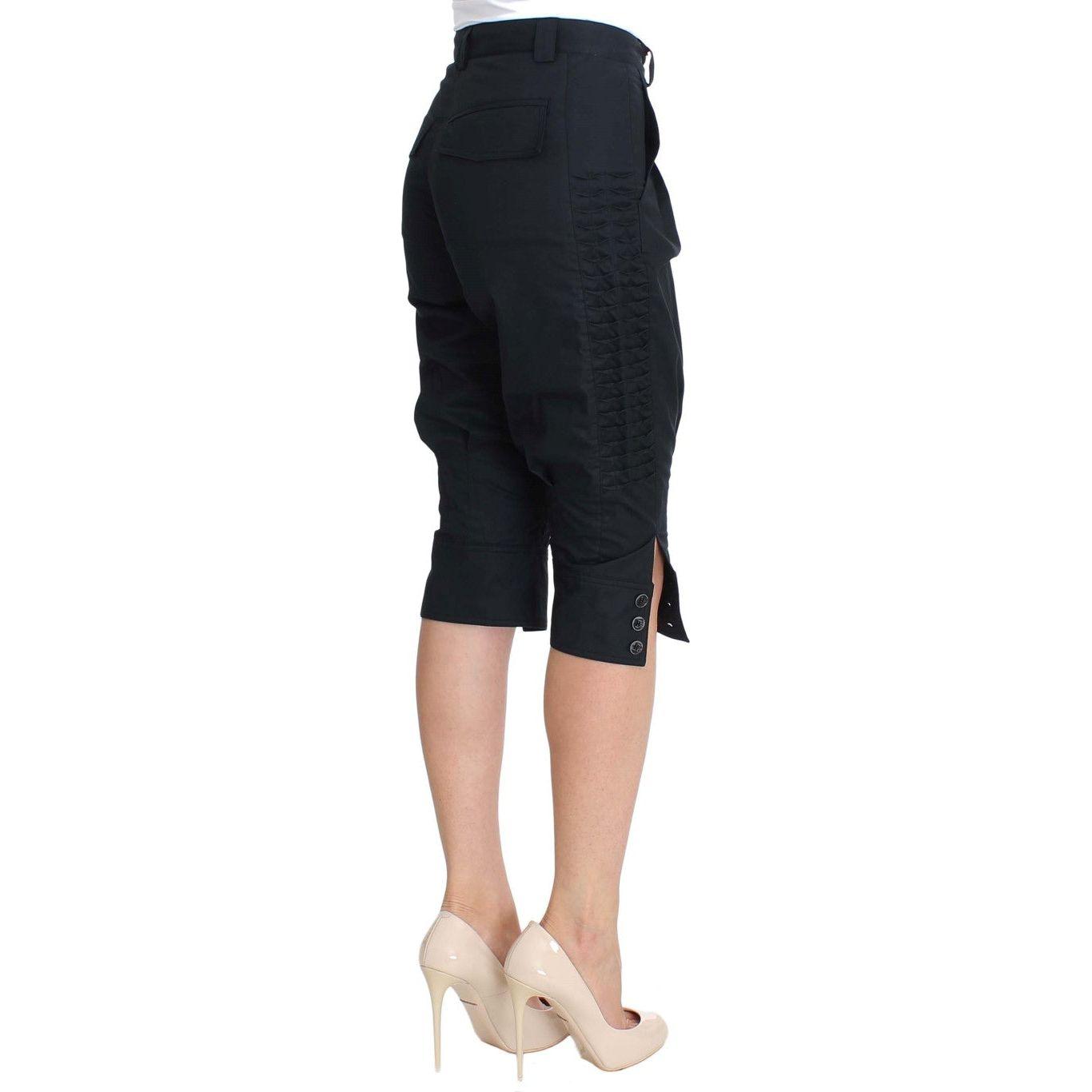 Ermanno Scervino Blue Cotton 3/4 Length Pants SIG30377-1