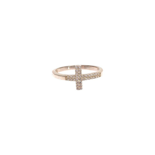 Nialaya Silver CZ Cross 925 Ring SMY11065#-7