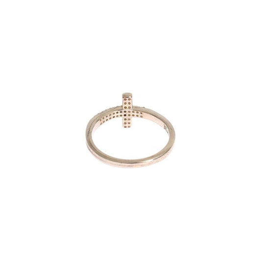 Nialaya Silver CZ Cross 925 Ring SMY11065#-7