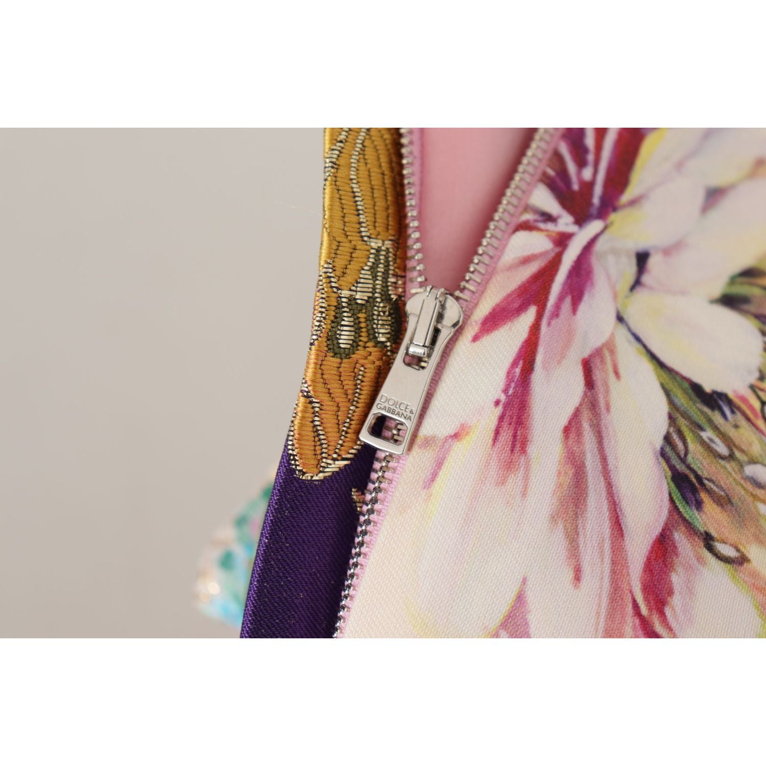 拼布优雅真丝混纺连衣裙